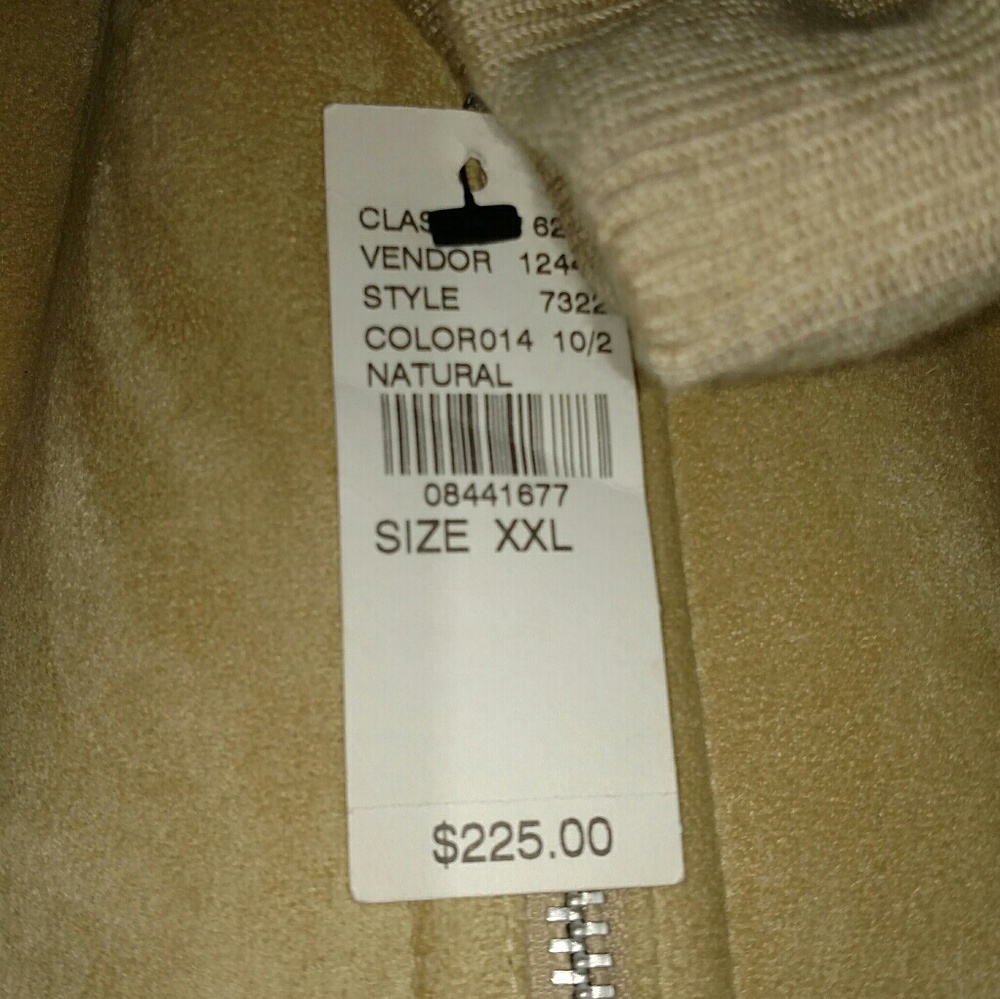 Sean John fur collar tan jacket